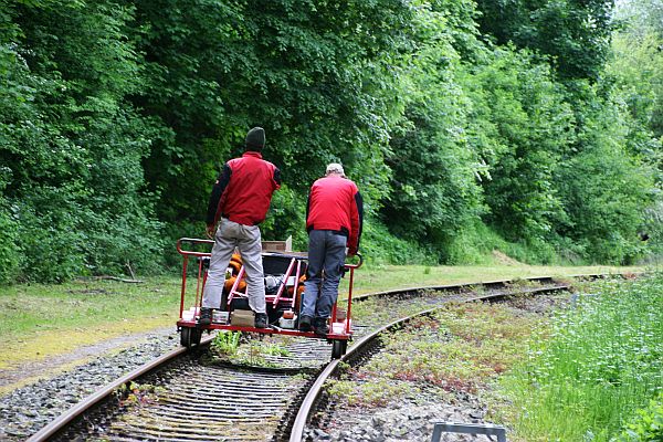 Mit der Draisine auf Zeitreise - unterwegs zwischen Geismar und Küllstedt Mit der Draisine auf Zeitreise - unterwegs zwischen Geismar und Küllstedt