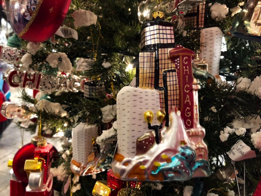 Weihnachtszeit in Chicago amerikanische Weihnachten in Windy City