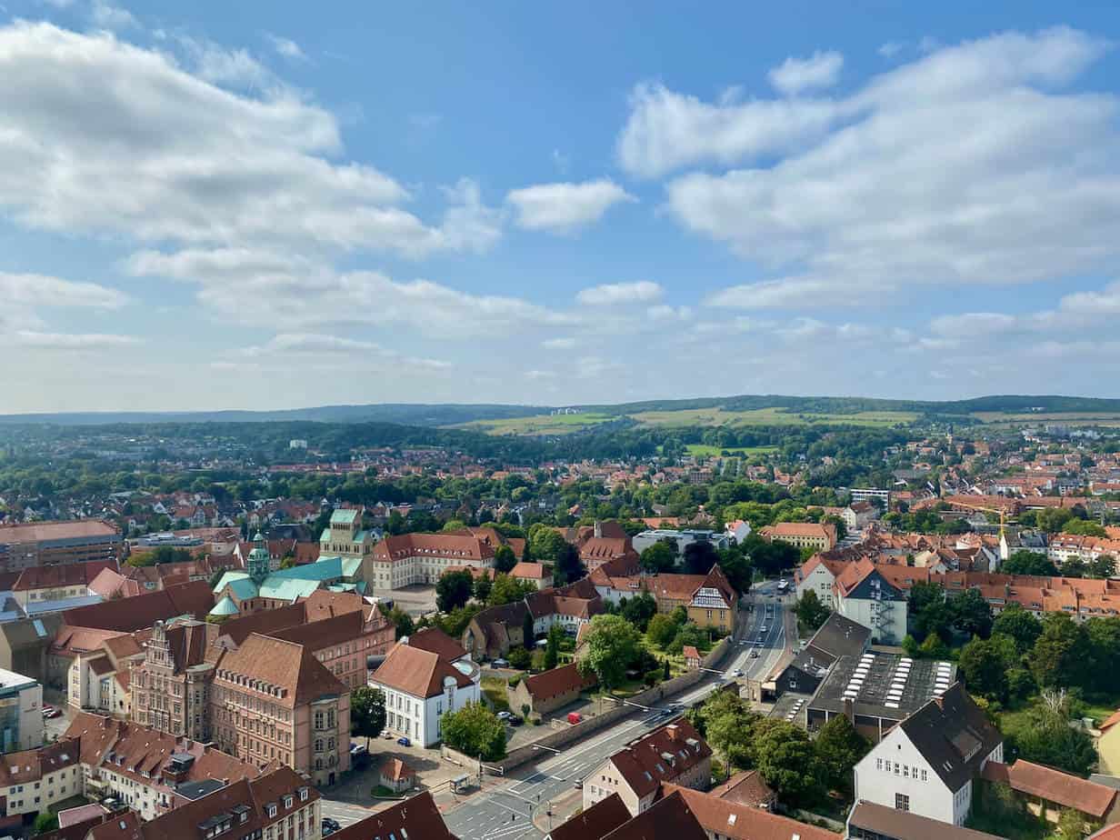 Blick auf Hildesheim von oben
