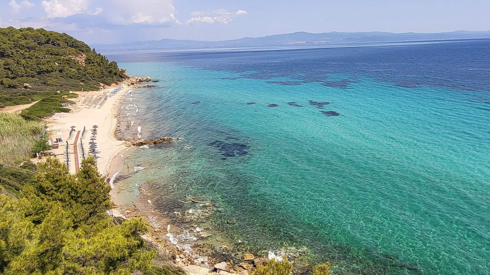 Kassandras Küste - der Ausblick über das Ägäische Meer