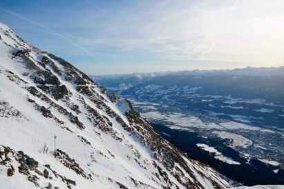Fahrt von Hafelekar nach Seegrube Ausblick Ein etwas anderes Winter-Wochenende in Innsbruck